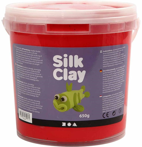 Silk Clay plastilina roja 650 gramos flexible y autosecante