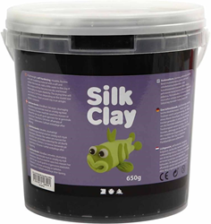 Silk Clay arcilla para modelar negra 650g flexible y autoendurecible