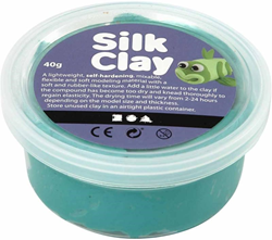 Silk Clay plastilina verde claro 40 gramos autoendurecible flexible
