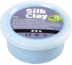 Silk Clay plastilina modeladora azul neón 40 gramos flexible creativa