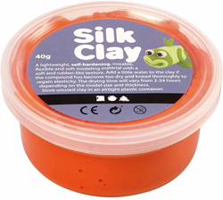 Silk Clay plastilina naranja 40 gramos flexible y autoendurecible