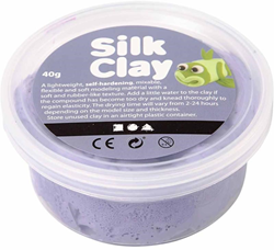 Silk Clay arcilla para modelar morada 40 gramos flexible y autoendurecible