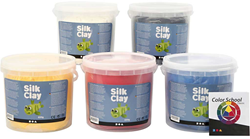 Silk Clay plastilina colores primarios 5x650g con instrucciones