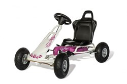Ferbedo kart AirRunner blanco-morado con neumáticos de aire