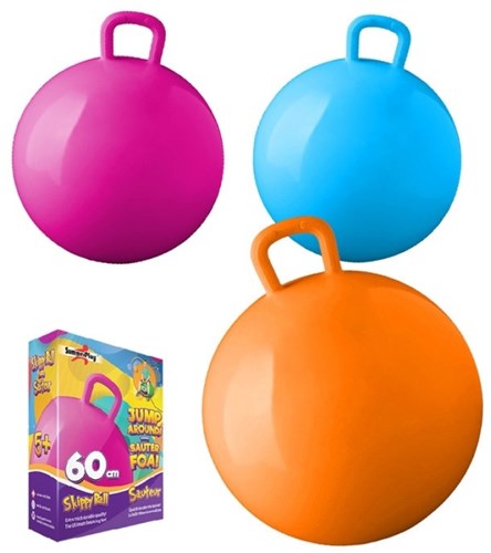 Planet Happy pelota saltarina - rosa - 60 cm - juguete exterior - pelota saltarina niños