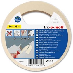 Fix-o-moll cinta de carrocero 50m x 25mm para trabajos de pintura