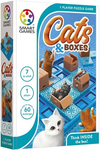 Smart Games juego de lógica puzzle de gatos - Cats & Boxes - 60 desafíos