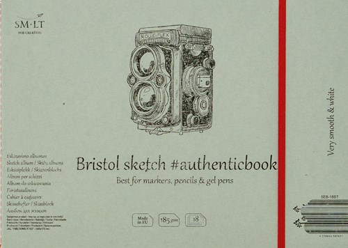 SMLT Album Bristol cuaderno de dibujo 24,5x17,6 cm 185g 18 hojas cartón