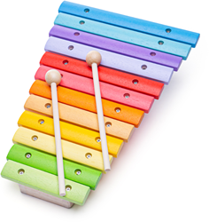 BigJigs xilófono de madera juguete - instrumento musical colorido para niños