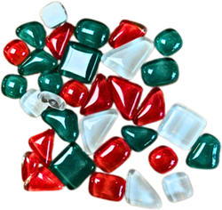 Colourful Mosaics vidrio mosaico mezcla de purpurina Navidad 100g decoración