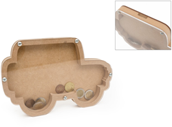 Hobbygroep hucha coche MDF transparente decorativa 25,2x16,5x1,6 cm