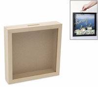 Hobbygroep hucha marco decoración madera 17x17x3,7 cm