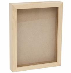 Hobbygroep hucha madera transparente decoración 19,8x15x4 cm