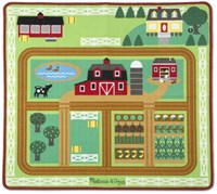 Melissa & Doug alfombra de juego granja con animales y tractor - tapete infantil