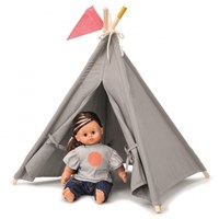 Skrallan tipi para muñecas gris - tienda de campaña accesorio para muñecas