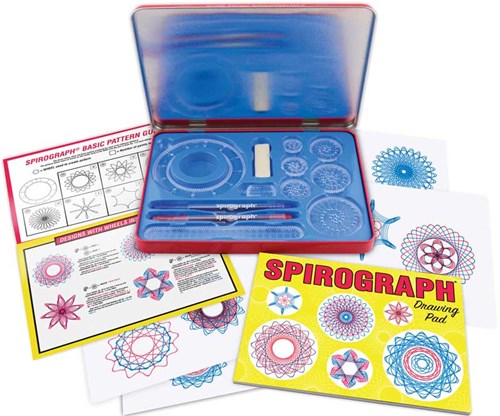 Spirograph juguete set retro de lata - kit creativo de dibujo para niños-2