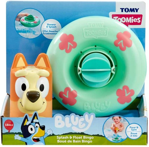 Moose Bluey juguete de baño salpica y flota Bingo con rueda de agua
