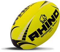Rhino Balón Rugby Esponja - Talla 3 Amarillo Flúor Juguete Suave