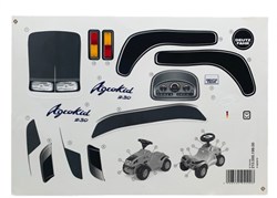 Rolly Toys hoja de pegatinas tractor de juguete Minitrac Deutz-Fahr Agrokid