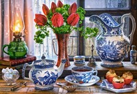 Castorland puzzle bodegón floral - 1500 piezas arte tulipanes