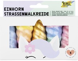 Folia tiza de acera unicornio - tizas coloridas para diversión al aire libre