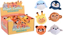 Johntoy pelotas saltarinas juguete - Plush Cuties PVC 8 surtidas display