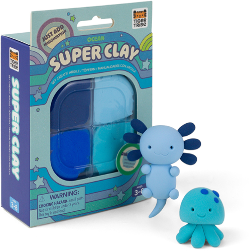 Tiger Tribe Super Clay plastilina - Recambio Ocean azul para niños
