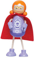 Tidlo Figuras Juguete Superhéroes Madera - Set Figuras de Acción Superhéroe-2