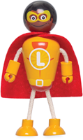 Tidlo Figuras Juguete Superhéroes Madera - Set Figuras de Acción Superhéroe-3