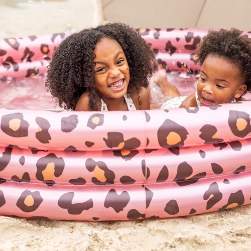 Swim Essentials piscina infantil estampado leopardo rosa oro 150 cm hinchable-2