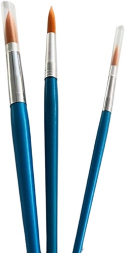 Hobby & Crafting Fun Synthetische Penselen Set Rond 3 stuks