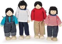 Tidlo Muñecas Multiculturales Familia Asiática