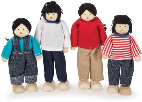 Tidlo Muñecas Multiculturales Familia Asiática