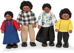 Tidlo Muñecas Multiculturales Familia Negra