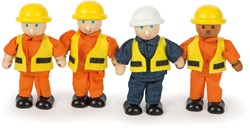 Tidlo constructores set de figuras de madera obra 4 piezas