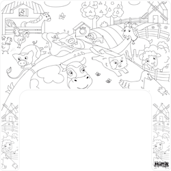 Matta mantel de colorear granja - Mantel reutilizable borrable para Ikea Antilop