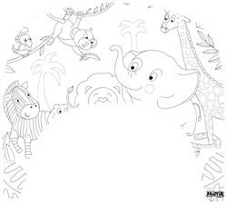 Matta mantel para colorear Jungle Explorer para Tripp Trapp - silicona reutilizable