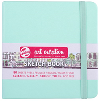 Talens cuaderno de bocetos tapa dura 12x12 cm verde menta 80 hojas 140 g