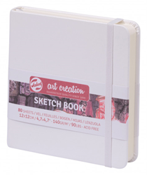 Talens cuaderno de bocetos papel creativo 12x12 cm 140g 80 hojas blanco