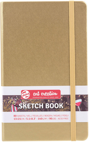 Talens cuaderno de bocetos oro blanco 13x21 cm 140g 80 hojas papel creativo