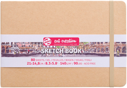 Talens cuaderno de bocetos 21x15 cm 140gr 80 hojas papel blanco kraft