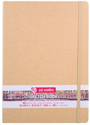 Talens cuaderno de bocetos 21x30 cm tapa dura 80 hojas 140g papel kraft