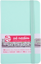 Talens cuaderno de bocetos verde menta tapa dura 9x14 cm 140 g 80 hojas