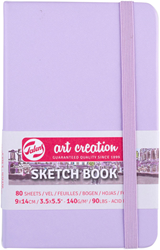 Talens cuaderno de bocetos violeta pastel 9x14 cm tapa dura 80 hojas