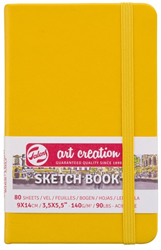 Talens cuaderno de bocetos amarillo dorado 9x14 cm 140g 80 hojas papel