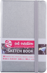 Talens cuaderno de bocetos plata 9x14 cm 140g 80 hojas compacto creativo