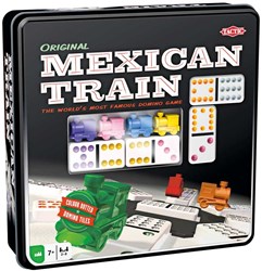 Tactic - Juego de dominó Mexican Train en caja de lata - juego familiar