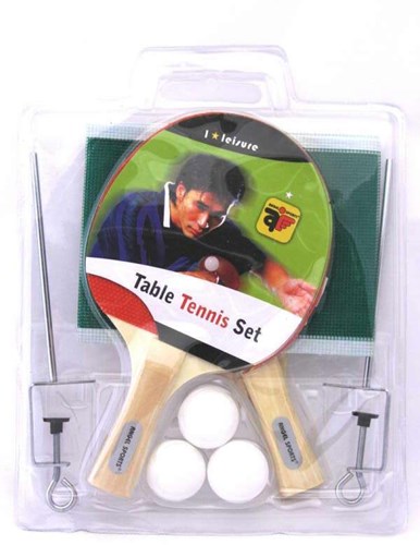 Set de tenis de mesa con red y 3 pelotas de plástico para niños-2