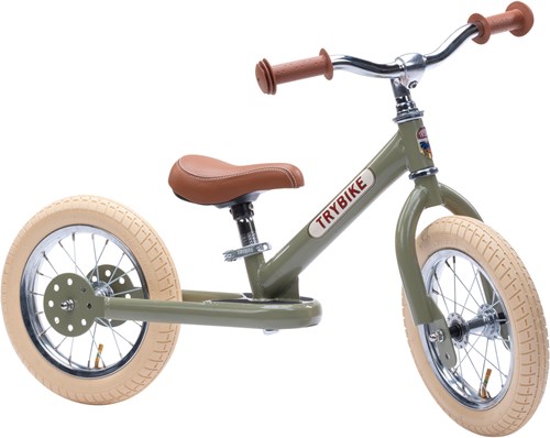 Trybike bicicleta sin pedales Steel verde vintage - dos ruedas para niños-2