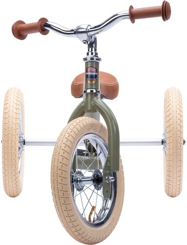 Trybike bicicleta sin pedales Steel 2-en-1 - verde vintage bicicleta para niños-2